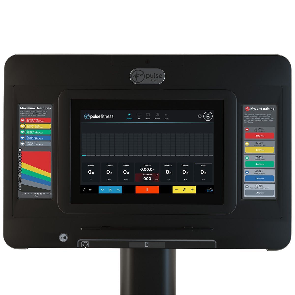 Pulse Fitness Run | Club Line Treadmill with 10.1" Touchscreen Console (NFC Compatible) - Exercise Machine - pulse fitness